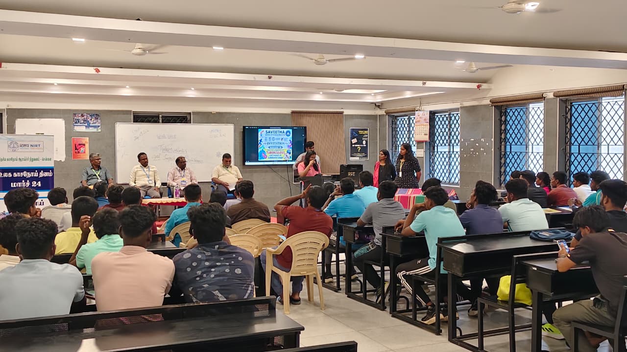 ICMR-NIRT and Saveetha School of Physical Education Organise Awareness Programme on Tuberculosis and Substance Use