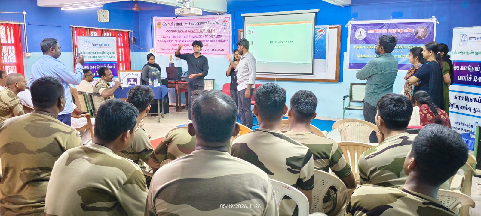 ICMR-NIRT Conducts TB Awareness Programme for CISF Personnel at CPCL, Manali