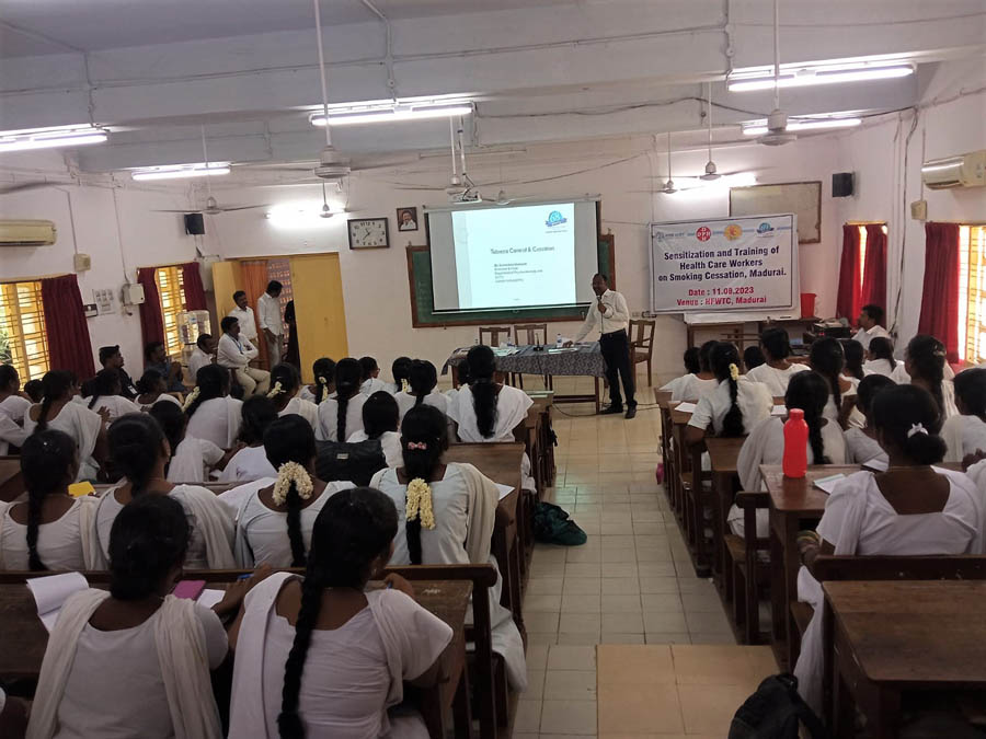 Training on smoking cessation to health care workers in Madurai