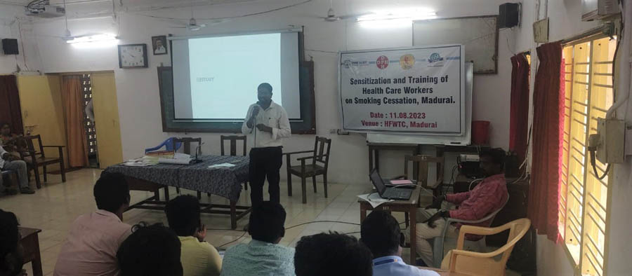 Training on smoking cessation to health care workers in Madurai
