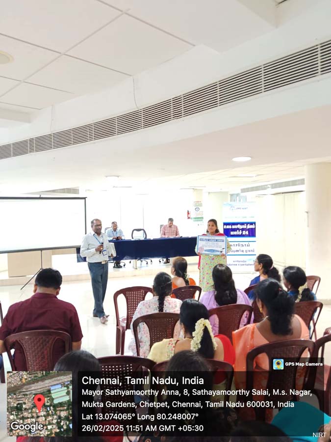 Awareness program on tuberculosis and lung health at Food Corporation of India, Chennai